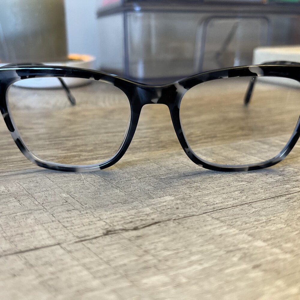 Donna Karan - Prescription Glasses Frame - Black, Grey/White Tortoise 52-18-135